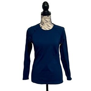 MPG Sport Activewear Top Shirt Yoga Workout Athletic Sz S 4 6 Training Blue Gym